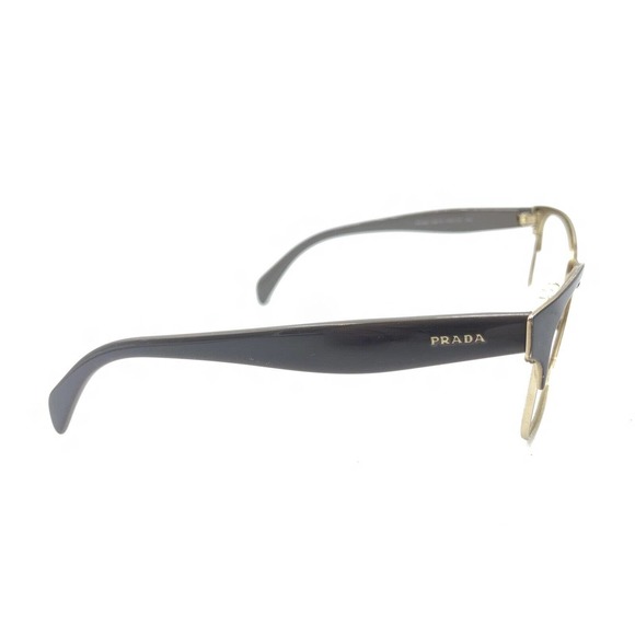 Prada VPR 65R DHO-1O1 Brown Gold Cat Eye Eyeglasses Frames 53-16 140 Italy - Picture 4 of 12